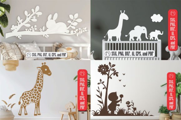 Download Laser Cut Baby Wall Decor SVG Bundle - Bundle Collection