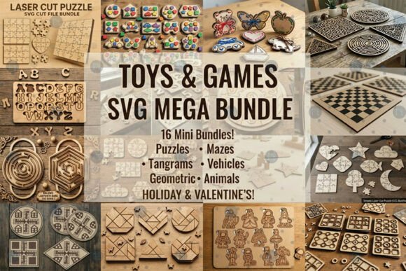 Download Toys &amp; Games Laser Cut SVG Mega Bundle - Bundle Collection