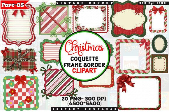Download Christmas Scrapbook Frame Clipart Bundle - Bundle Collection