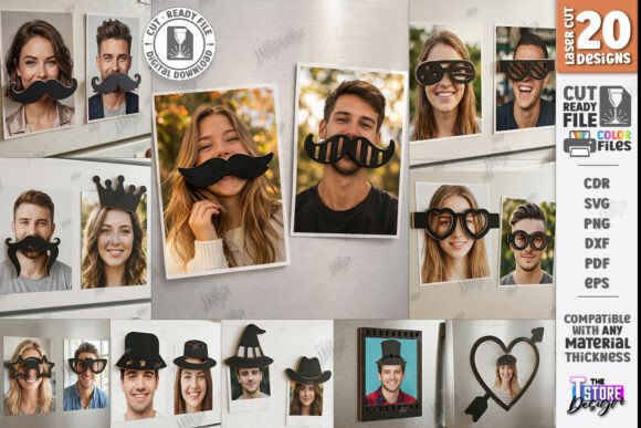 Download Funny Photo Magnet Laser Cut Bundle |CNC - Bundle Collection
