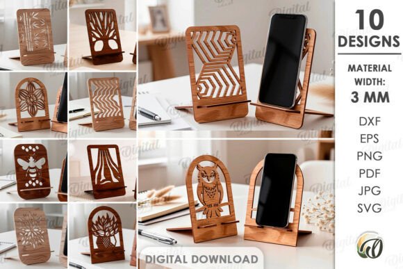 Download Phone Holders Bundle Laser Cut - Bundle Collection