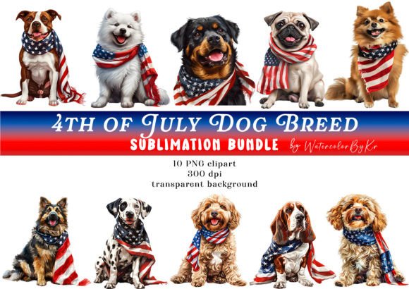 Download Patriotic 4th July Dog Breed Bundle - Bundle Collection