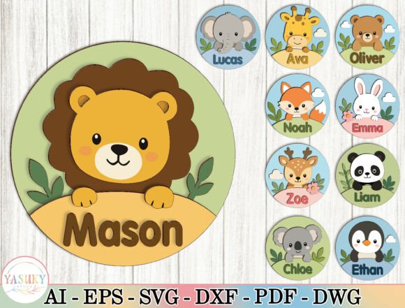 Download Personalized Animal Name Sign SVG Bundle - Bundle Collection