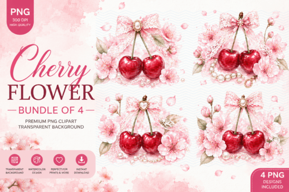 Download Cherry Coquette PNG Bundle of 4 #3 - Bundle Collection