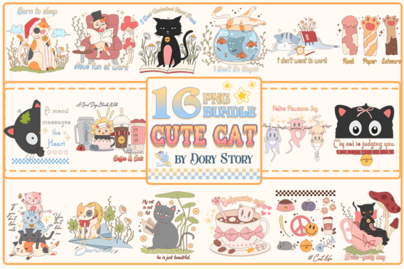 Download Cute Cat Sublimation Bundle - Bundle Collection