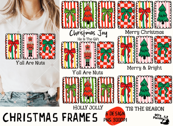 Download Christmas Doodle Frame Design Bundle PNG - Bundle Collection
