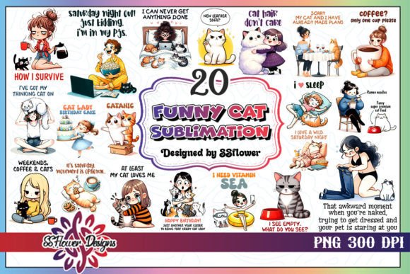 Download Funny Cat Sublimation Bundle - Bundle Collection
