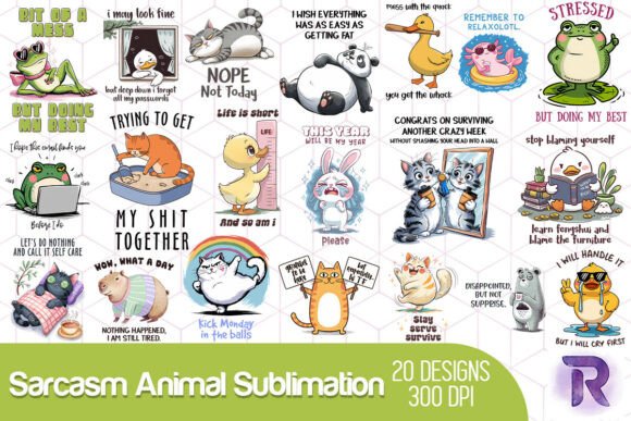Download Sarcasm Animal Sublimation Bundle - Bundle Collection