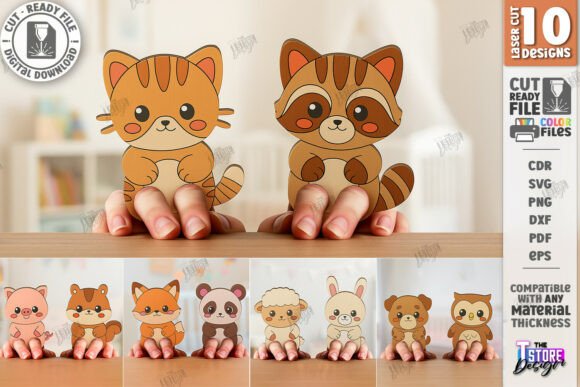 Download Finger Puppet Laser Cut Bundle | Animals - Bundle Collection