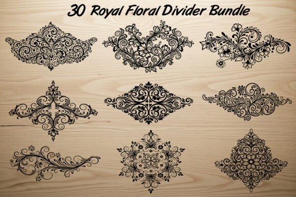 Download 30 Royal Floral Divider Bundle - Bundle Collection