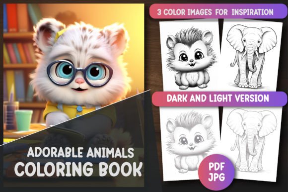 Download Adorable Animals Coloring Book - Adorable animals Collection