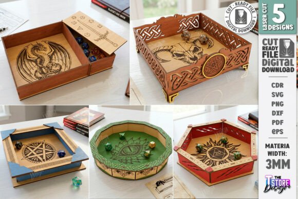 Download Dice Tray Laser Cut Bundle | Board Games - Bundle Collection