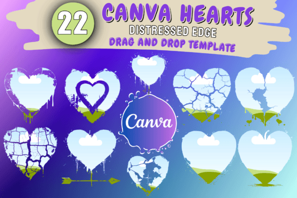 Download Canva Frames Heart Template Bundle - Bundle Collection