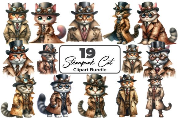 Download Steampunk Cat Sublimation Bundle - Bundle Collection