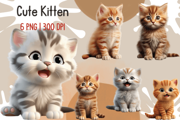 Download Cute Kitten Sublimation Bundle Clipart - Bundle Collection