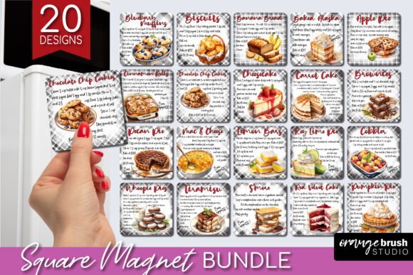 Download Baking Recipe Magnet Sublimation Bundle - Bundle Collection