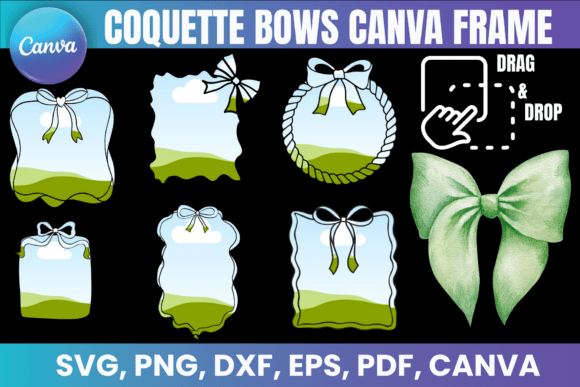 Download Coquette Bows Canva Frame Bundle - Bundle Collection