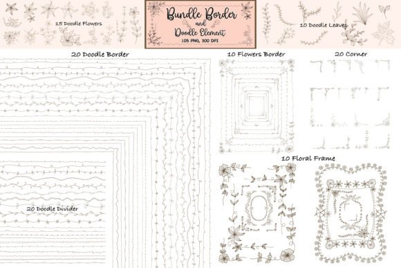 Download A Bundle Border and Decorations, 105 PNG - Bundle Collection