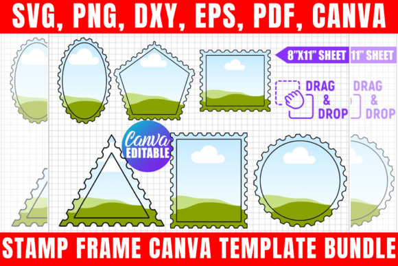 Download Stamp Frame Canva Template Bundle - Bundle Collection