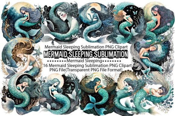 Download Mermaid Sleeping Sublimation Bundle - Bundle Collection