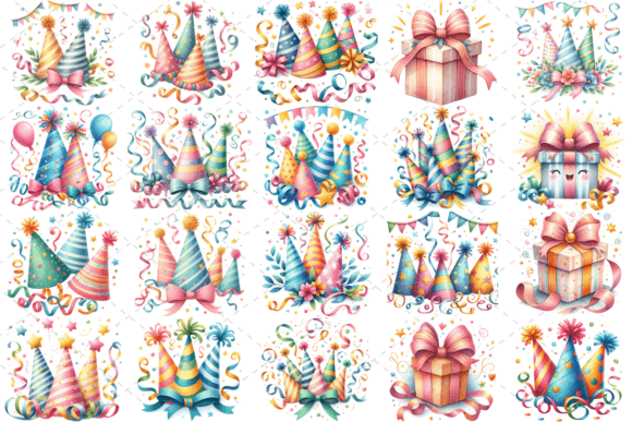Download PartyJoy Watercolor Celebration Bundle - Bundle Collection