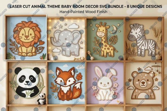 Download Animal Theme Baby Room Decor SVG Bundle - Bundle Collection