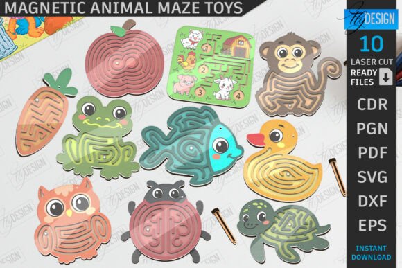 Download Magnetic Maze Games Laser Cut Bundle|CNC - Bundle Collection