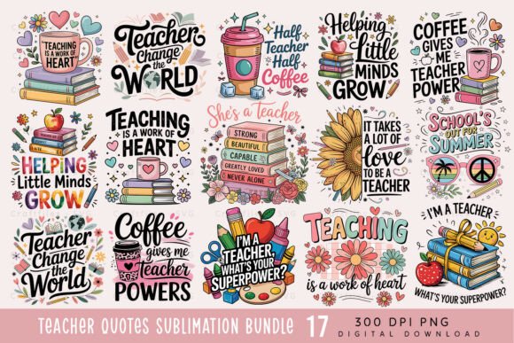 Download Teacher PNG Sublimation Bundle - Bundle Collection