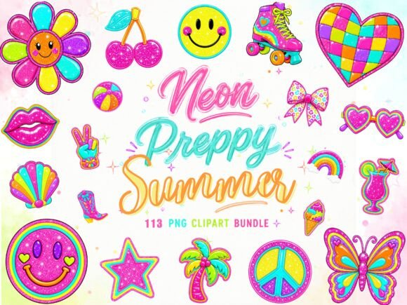 Download Neon Summer Png Bundle Summer Clipart - Bundle Collection