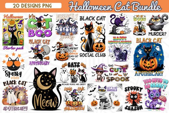 Download Halloween Cat Sublimation Bundle - Bundle Collection