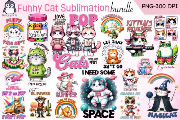 Download Funny Cat Sublimation Bundle - Bundle Collection