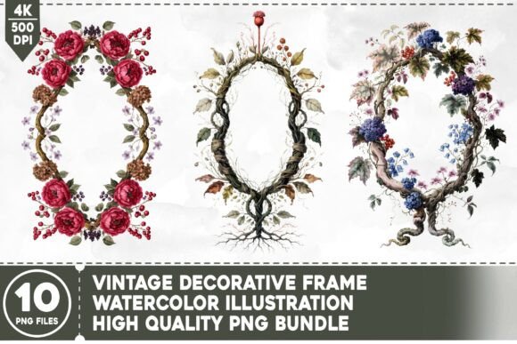 Download Vintage Decorative Frame PNG Bundle - Bundle Collection