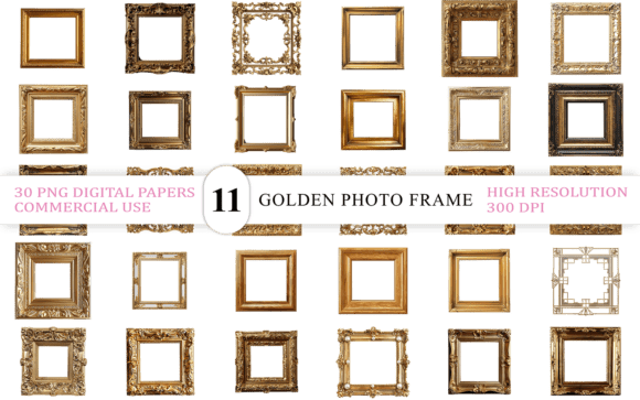 Download Luxury Antique Frame PNGs Bundle - Bundle Collection