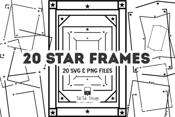 Download ⭐ Star Frame Border SVG PNG Bundle - Bundle Collection